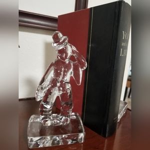 Set of 2 crystal hobo clown bookends